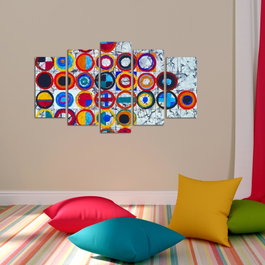 Wallity Set de 5 Piezas de Pintura Decorativa de MDF Multicolor